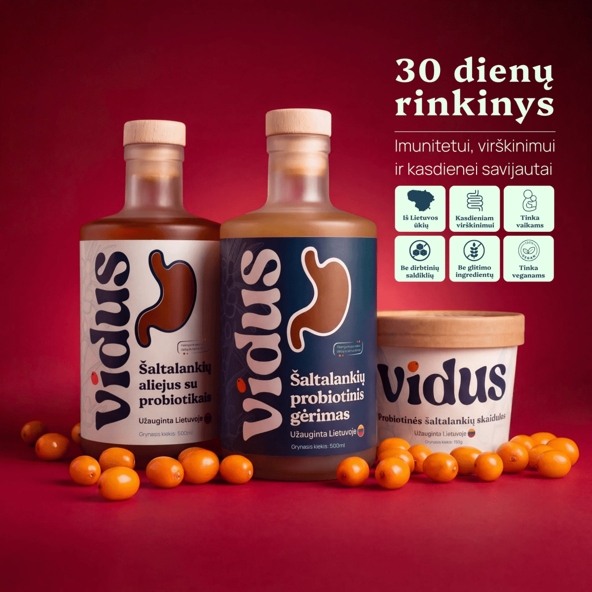 30 dienų rinkinys „Sveikas žarnynas“: Probiotinis rinkinys - tavovidus.lt