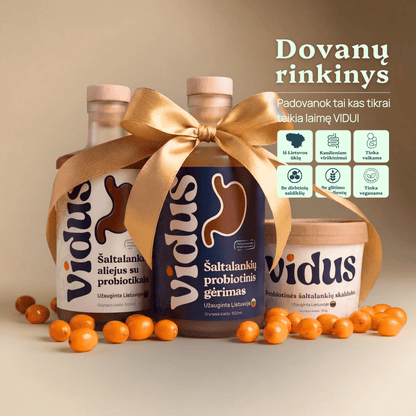 Dovanų rinkinys: Probiotinis šaltalankių rinkinys dėžutėje - tavovidus.lt
