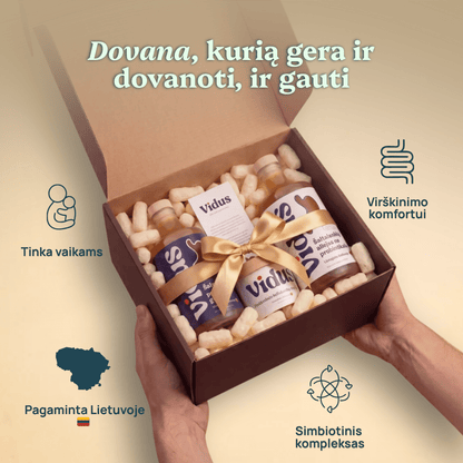 Dovanų rinkinys: Probiotinis šaltalankių rinkinys dėžutėje - tavovidus.lt